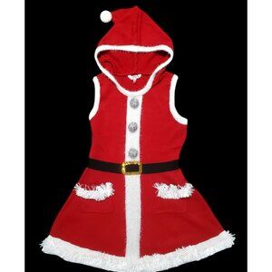 Womens Santa Dress Hood Ugly Sweater Sexy Mrs Claus Elf Costume Christmas Large